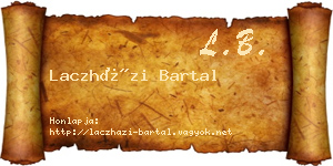 Laczházi Bartal névjegykártya